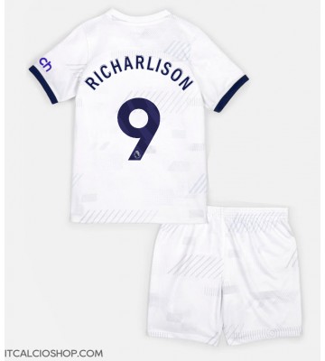 Tottenham Hotspur Richarlison #9 Prima Maglia Bambino 2023-24 Manica Corta (+ Pantaloni corti)